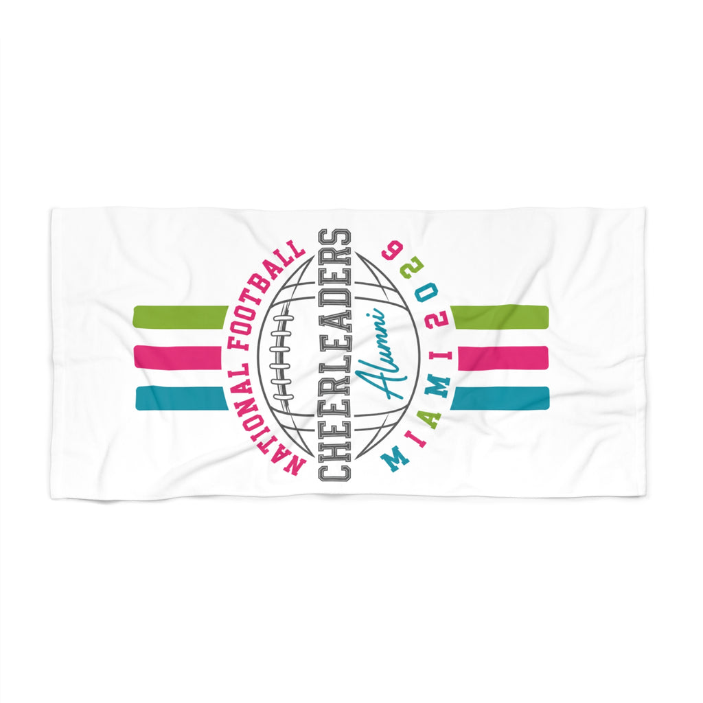Cheerleaders Alumni Miami Beach Towel – National Football Retro Stripe Design