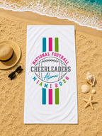 Cheerleaders Alumni Miami Beach Towel – National Football Retro Stripe Design