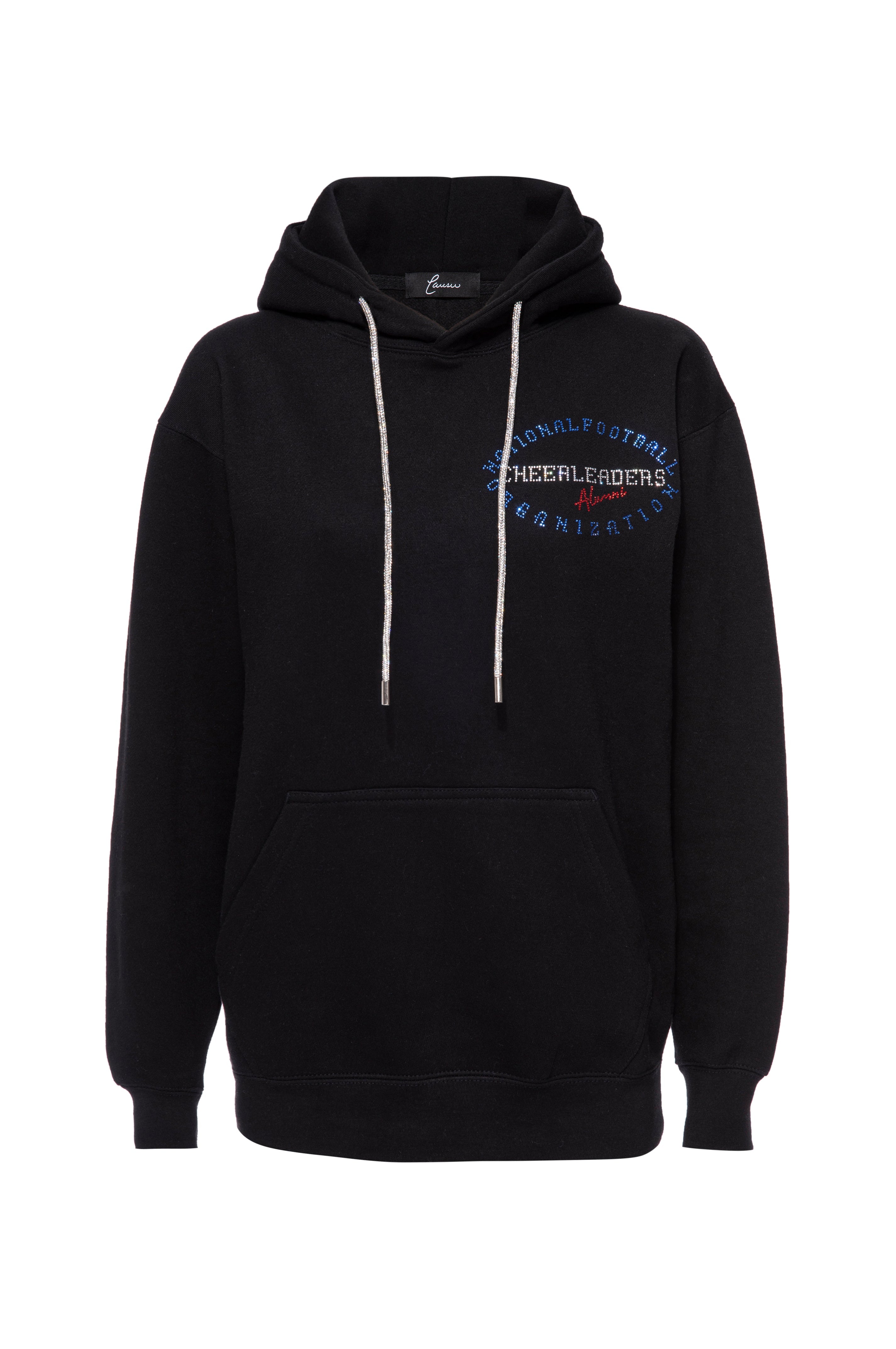 Lausu Pro Onyx Rhinestone Hoodie - Alumni Script