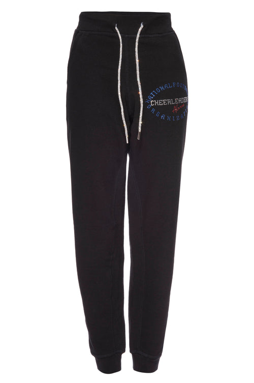Lausu Pro Onyx Rhinestone Sweatpants - Alumni Script