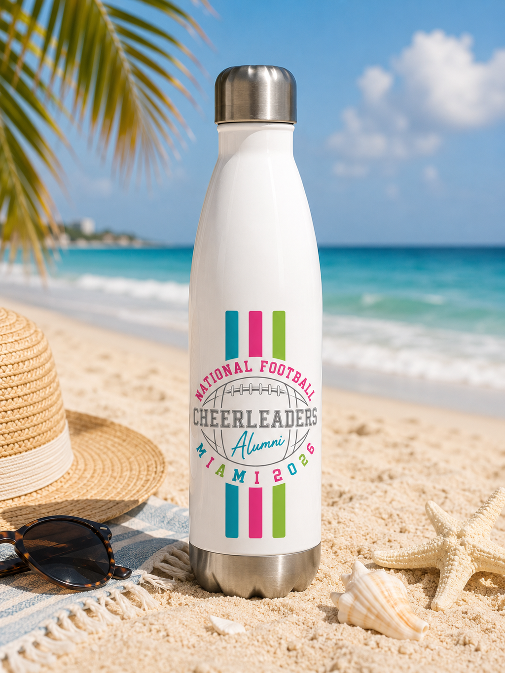 National Football Cheerleader - Stainless steel water bottle